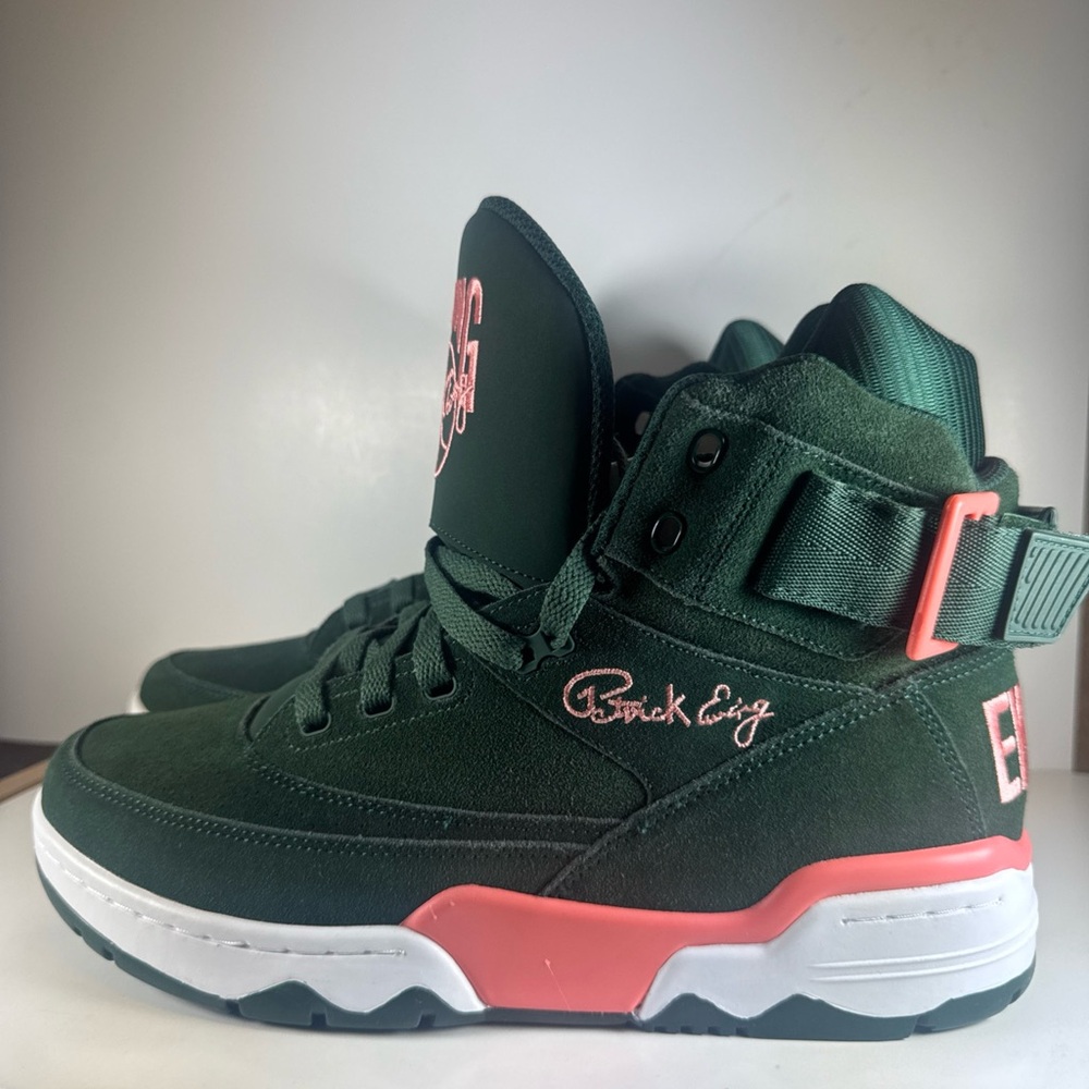 Patrick Ewing 33 Hi Men’s Size 10.5 Green Pink Athletic Shoes